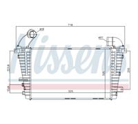 Intercooler Turbo LLC NISSENS Para Opel Astra H Caravan L35 L48 L08 L70
