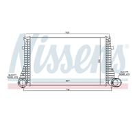 Intercooler Turbo LLC NISSENS Para Seat León 1M1 Toledo II 1M2 VW Golf