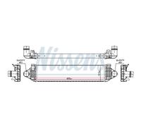 Intercooler Turbo LLC NISSENS Para Volvo V40 Hatchback V60 BW 134