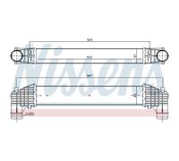 Intercooler Turbo LLC NISSENS Para VW Sharan 7M8 7M9 7M6 Ford Galaxy