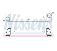 Intercooler Turbo Refrigerador LLC Nissens para BMW 7er E65 E66 E67 Land Rover