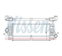 Intercooler Turbo Refrigerador LLC Nissens para Mercedes-Benz Clase M W163