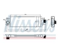 Intercooler Turbo Refrigerador LLC Nissens para Nissan Primastar Caja X83 de