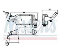 Intercooler Turbo Refrigerador LLC Nissens para Opel Zafira A F75 _ Astra G