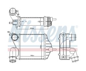 Intercooler Turbokühler LLC NISSENS Para Fiat Idea 350 Lancia Musa 350