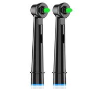 Interdental - Cabezales de repuesto para cepillos interdentales, compatibles con cabezales Braun Oral-B, juego de 2 (negro)