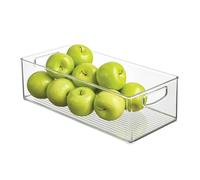 InterDesign iDesign - Contenedor de almacenamiento apilable de plástico reciclado para la colección Linus, transparente