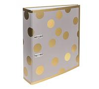 Interdruk Archivador de palanca A4 75 mm - Diseño Metálico - Satin Gold Dots