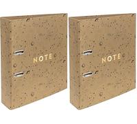 Interdruk Archivador de palanca A4 75 mm - Marrón Natural Kraft - Galaxy (Paquete de 2)