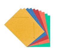 Interdruk - Carpeta Manila A4 con Goma - Carpeta Archivadora con Banda Elástica - Colores Surtidos - Paquete de 10