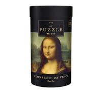 Interdruk Rompecabezas de 1000 Piezas para Adultos, Leonardo da Vinci Mona Lisa, Arte renacentista Italiano en Tubo de Regalo Redondo