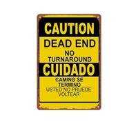 Interesante cartel metálico. Nuevo cartel metálico de precaución: Calle sin salida, prohibido dar la vuelta. Póster español para pared, ideal para decorar habitaciones, hogares, cafeterías y bares. 8