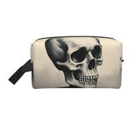 Interesante neceser de viaje con estampado de esqueleto, bolsa de maquillaje, bolsa de cosméticos, bolsa colgante para mujeres y hombres, gimnasio diario