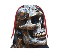 Interesantes bolsas de esqueleto de Navidad con cordón, bolsas de recuerdo de fiesta, bolsas reutilizables para caramelos, bodas, San Valentín