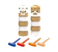 Interesting Magic Toy,little Wooden Man, Who Cant Beat, Little Unbreakable Wooden Man Magic Toy Stage Magic Props, Funny Compatible for Teens Toy (pup