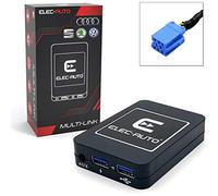 Interfaz Bluetooth - USB MP3 - Auxiliar para coche Audi, Seat, Skoda, Volkswagen con toma ISO | Kit Manos Libres Streaming Audio | Cargador | Toma Jack | Carcasa empotrada invisible