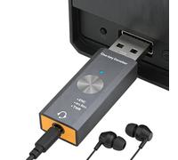 Interfaz de audio USB, adaptador de sonido externo, estéreo Output Converter with Noise Reduction Chip, Plug and Play Device for PC Laptop Accessories, Studio Podcast Setup, Music Production Gear