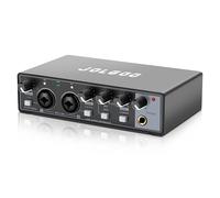 Interfaz de audio USB para grabación de música, 24 bits/192 kHz, interfaz de audio Plug and Play para PC, Mac y smartphone, baja latencia, entrada XLR/línea, salida de auriculares