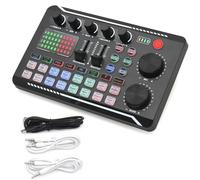 Interfaz de tarjeta de sonido en vivo Mezclador de DJ Efectos Cambiador de voz Mezclador estéreo compatible con Bluetooth,Una Experiencia De Sonido MáS Interesante