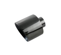 Interfaz Extremo Escape Automóvil Boquilla Tubo Escape Universal Acero Inoxidable 63 Mm 76 Mm Salida Ovalada Inclinada 127 Mm Tubo Extremo Garganta Cola(C 63mm without logo)
