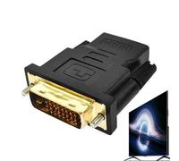 Interfaz multimedia a adaptador DVI, adaptador a DVI-I de 1080p. La buena conductividad de enchufe y reproductor garantiza una calidad de imagen nítida con proceso de chapado en cobre y oro para una