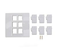 Interfaz multimedia de alta definición de 6 puertos Placa de pared transmite señales 4K 60Hz eficientes para la configuración de la sala de entretenimiento