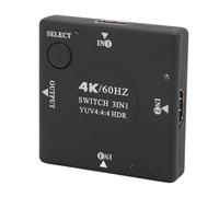 Interfaz Multimedia HD 2.0 Switch 4K 60HZ Selectorde Salida 3 en 1 para Televisores de Alta Definición, Reproductor de DVD, Receptor AV