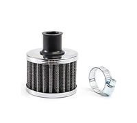 Interfaz Universal, filtros de aceite de aire para motocicleta, filtro de entrada de aire frío de 12mm para coche, ventilación Turbo, respiradero del cárter (gris)