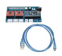 Interfaz USB 2 Placa de control de motor paso a paso, controlador de placa de control de motor paso a paso 2- para grabador La Ser DIY para Benbox para GRBL