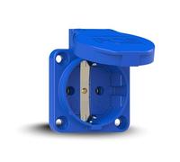 Interflex PCE - Base de Enchufe Schuko P-Nova IP54 16A Poliamida Azul