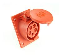 Interflex pce - Base empotrar inclinada protección 32a 3 polos+neutro 6 hora/s rojo
