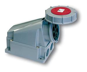 Interflex pce - Base mural estanca 63a 3 polos 400v 6 hora rojo