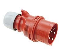 Interflex pce - Clavija con dispositivo protección 16a 3 polos+neutro 400v 6 hora/s rojo