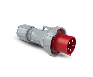 Interflex pce - Clavija estanca 63a 3 polos+neutro 400v 6 hora rojo