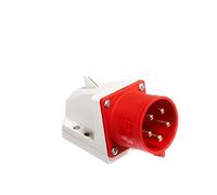 Interflex pce - Clavija mural protección 32a 3 polos+neutro 400v 6 hora/s rojo
