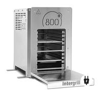 intergrill Barbacoa eléctrica de 800 °, quemador de cuarzo, parrilla de alto rendimiento, calidad profesional, 20 kg, parrilla de mesa de acero inoxidable, incluye rejilla de barbacoa