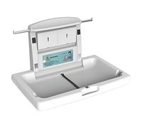 interhasa! Cambiador de pared para cambiar pañales, cambiador extraíble, color gris con cambiador, cinturón de seguridad