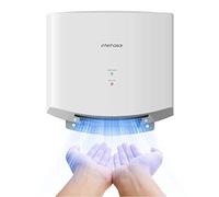 interhasa! Secador de manos automático con sensor infrarrojo silencioso para uso comercial y doméstico, 1250 W (blanco)
