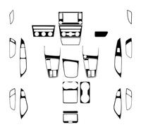 Interior Accesorios Para Asiento Para León MK3 2013-2020 Fibra Carbono Radio Navegación Central CD AC Puerta Panel Cambio Marchas Set Molduras Coche Decoración Consola Central(Piano Black Set LHD)