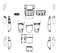 Interior Accesorios Para Asiento Para León MK3 2013-2020 Fibra Carbono Radio Navegación Central CD AC Puerta Panel Cambio Marchas Set Molduras Coche Decoración Consola Central(Forged Carbon SetRHD)