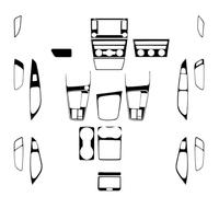 Interior Accesorios Para Asiento Para León MK3 2013-2020 Fibra Carbono Radio Navegación Central CD AC Puerta Panel Cambio Marchas Set Molduras Coche Decoración Consola Central(Piano Black Set RHD)