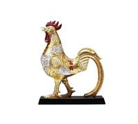 Interior Adornos de Gallo Estilo Chino, decoración Entrada for Estudio, Sala Estar, artesanías para Oficina(Gold)