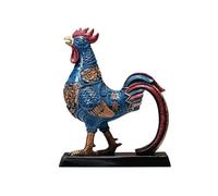 Interior Adornos de Gallo Estilo Chino, decoración Entrada for Estudio, Sala Estar, artesanías para Oficina(Blue)