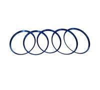 Interior Automóvil 5 Uds Auto Aire Acondicionado Salida Ventilación Pegatina Perilla Cubierta Decorativa Anillo Para Mercedes Para Benz AB CLA GLA 180 200 220 260 Decoración Interiores(Azul)