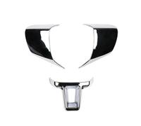 Interior Automóvil Embellecedor Decorativo Para Volante Coche Adhesivo Cromado ABS Para VW Para Golf Para Polo Para Jetta MK5 MK6 Y Para Bora(3pieces A)