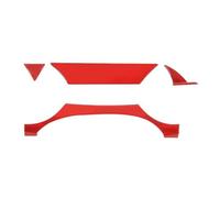 Interior Automóvil Panel Instrumentos Salpicadero Interior Coche Cubierta Decorativa Pegatinas Embellecedoras Para Ford Para Mustang 2015-2023 Estilo Coche(Rojo)