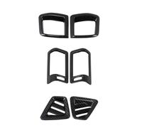 Interior automóvil para Volvo XC60 XC-60 2018-2021 Accesorios Interiores Completos ABS Decoración Fibra Carbono Cubierta Embellecedora Panel Control Central(Air outletcover)