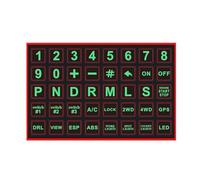 Interior Car Decal, 40 Pieces of Luminous Button Stickers, 0.04 Inches Suitable & Convenient, Automotive Indoor Accessories for Dashboard Visibility and Night Safety