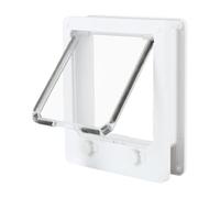 Interior Cat Door, Wall Dog Door Flap White, Weatherproof Inside Pet Exterior forPets Cats Dogs Kittens Puppies