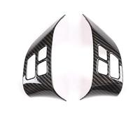 Interior Coche 2 Uds ABS De Fibra Carbono Botones Volante Coche Cubierta Decorativa Interior Para Serie 3 E90 X1 E84 2010-2013(Negro)